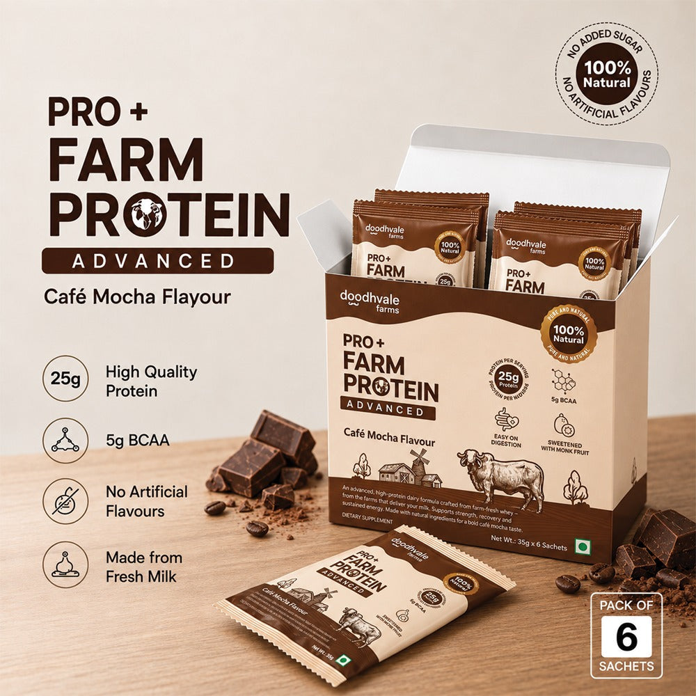 PRO+ Farm Protein Sachet Advanced - Cafe Mocha - 25g/scoop