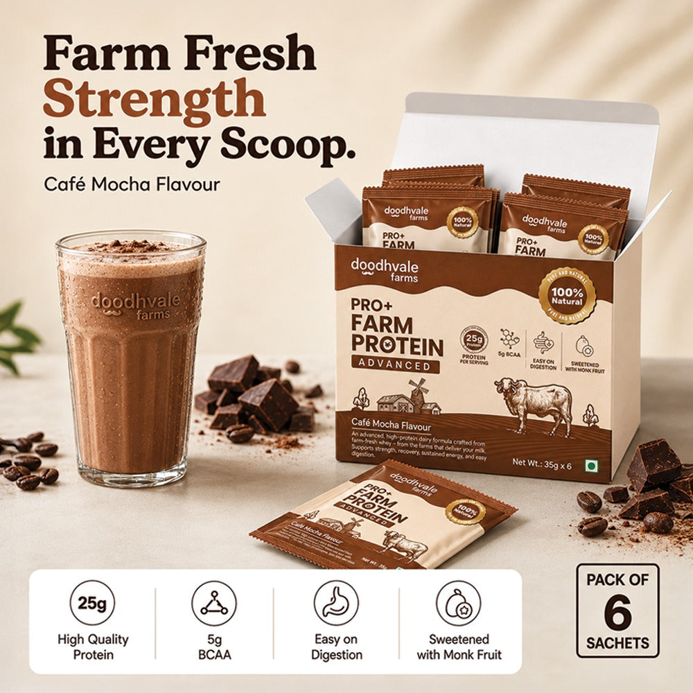 PRO+ Farm Protein Sachet Advanced - Cafe Mocha - 25g/scoop