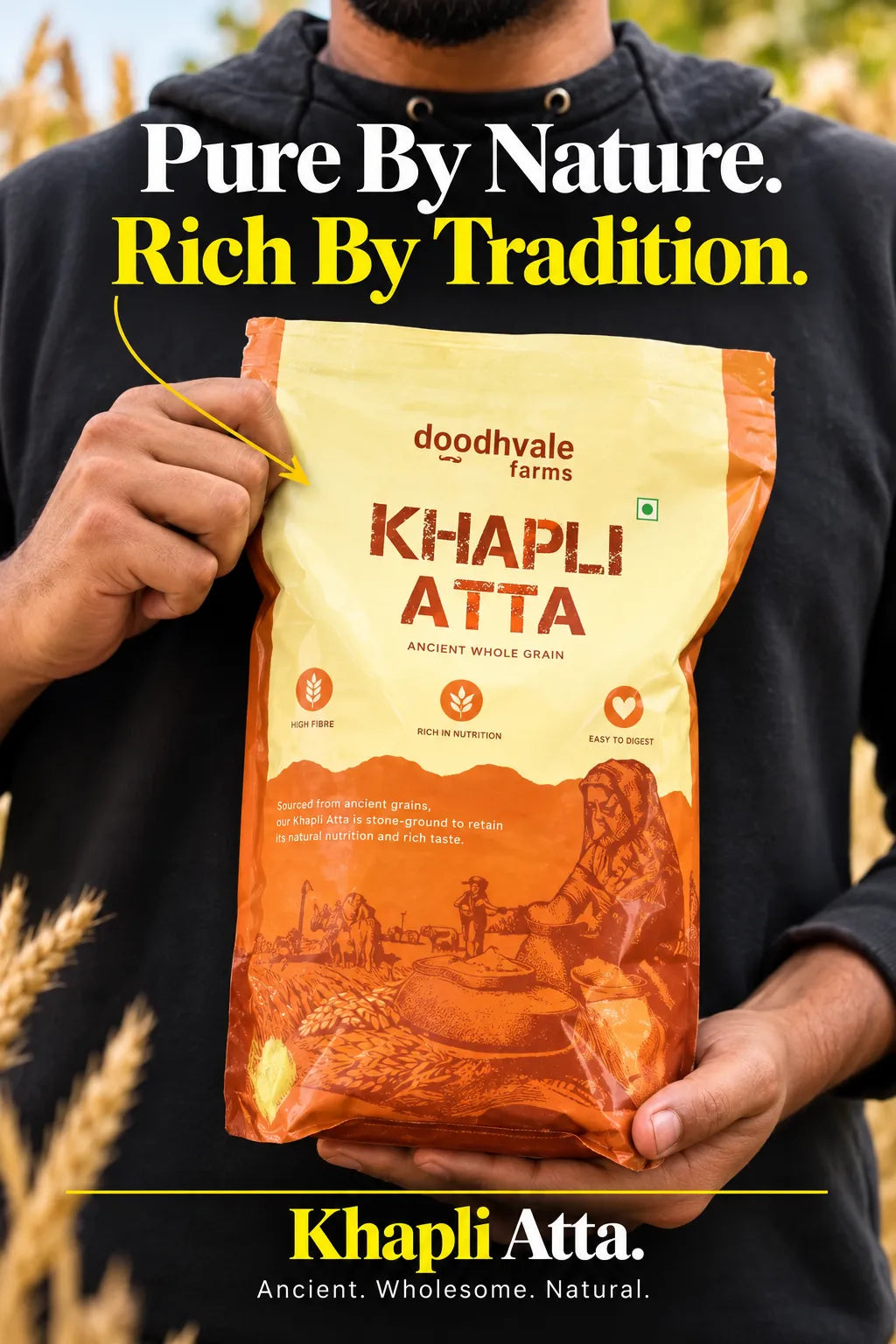 Khapli Atta – Cold Pressed | (2kg) : Buy 3 Get 2 Free