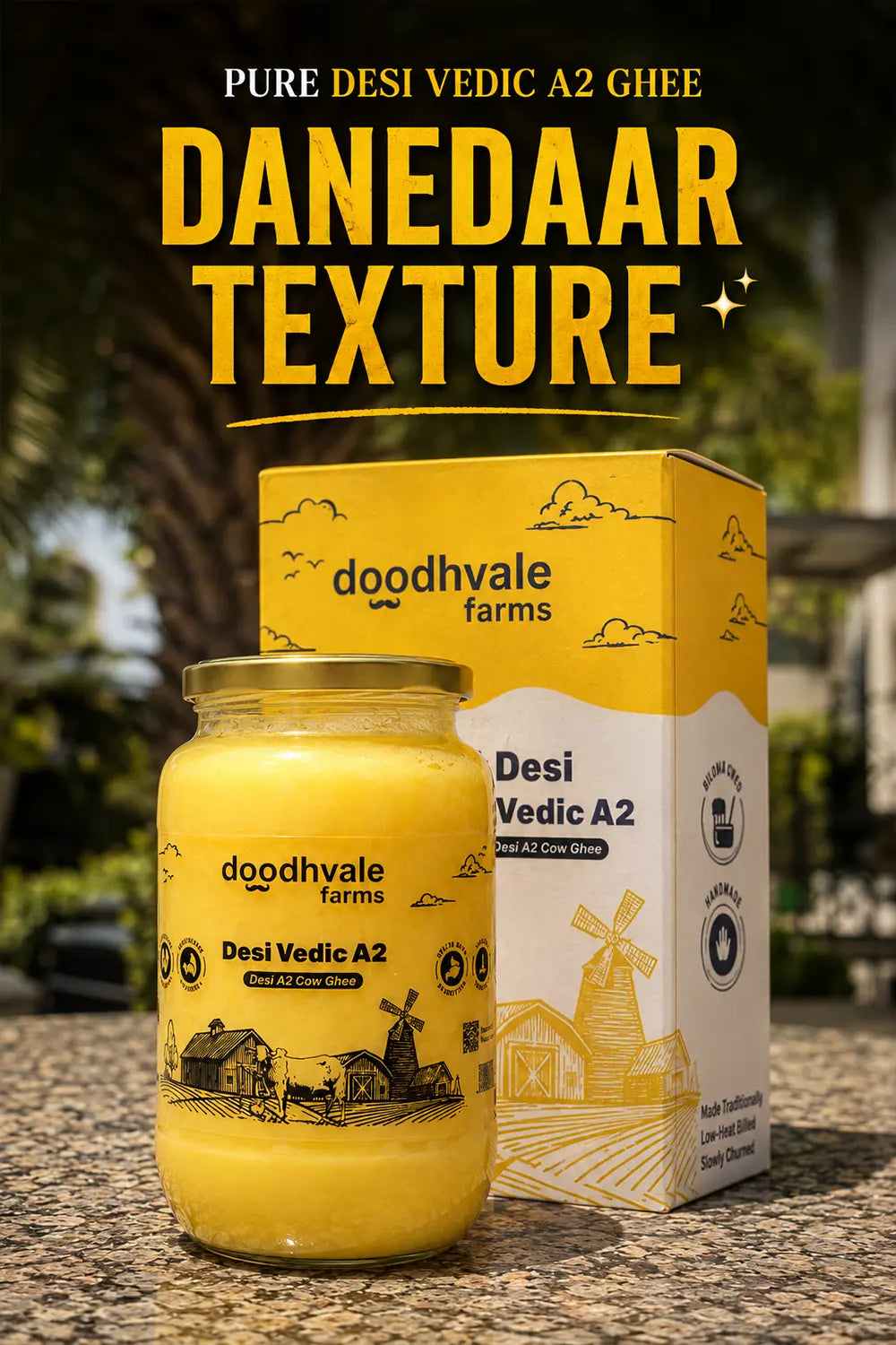 Cow A2 Vedic Desi Ghee - (900 ML)