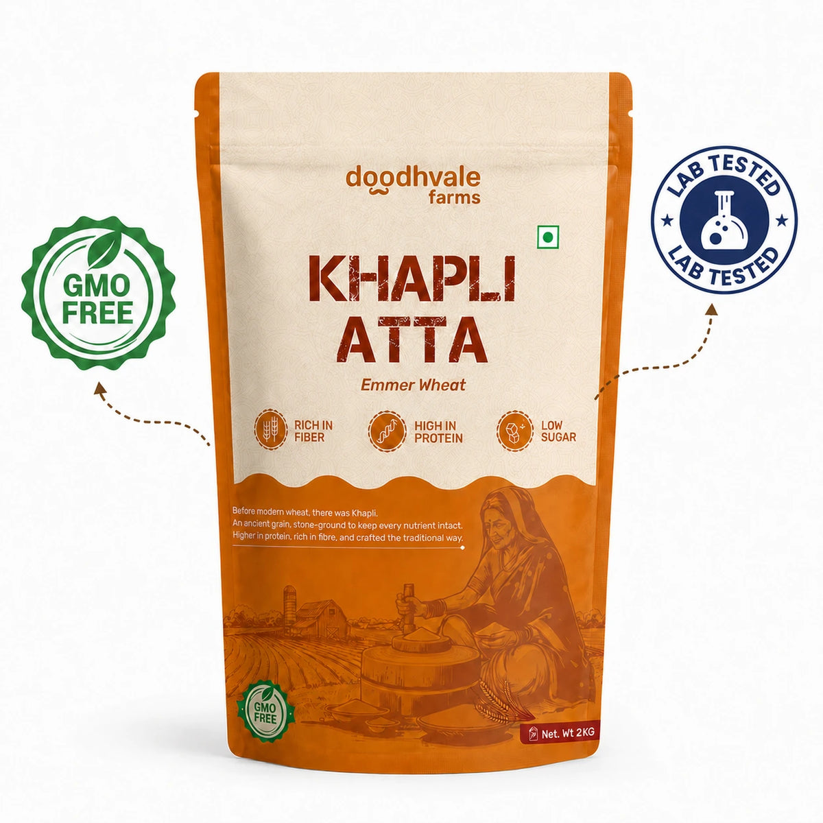 Khapli Atta – Cold Pressed | 2kg