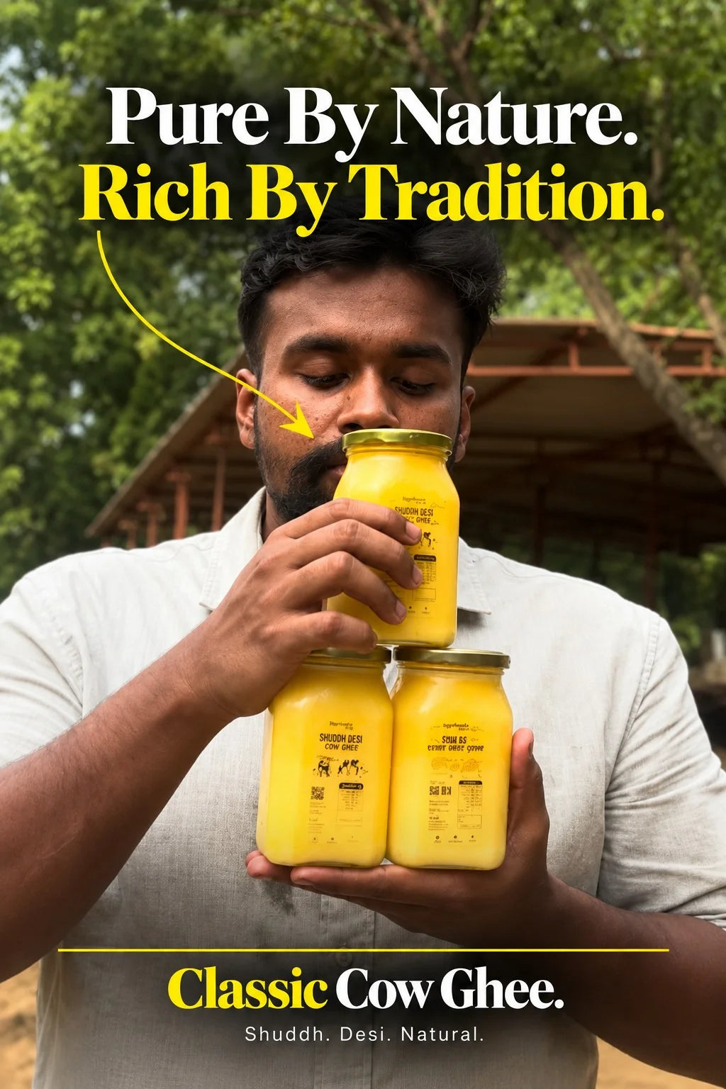 3 Classic Cow Shuddh Bilona Ghee at ₹1299