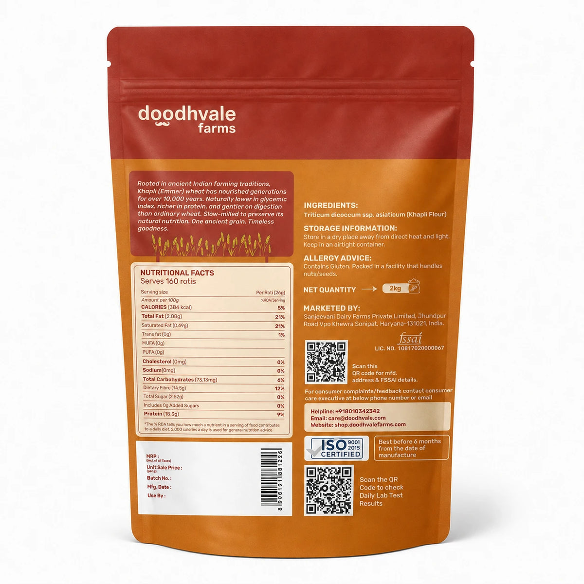 Khapli Atta – Cold Pressed | 2kg