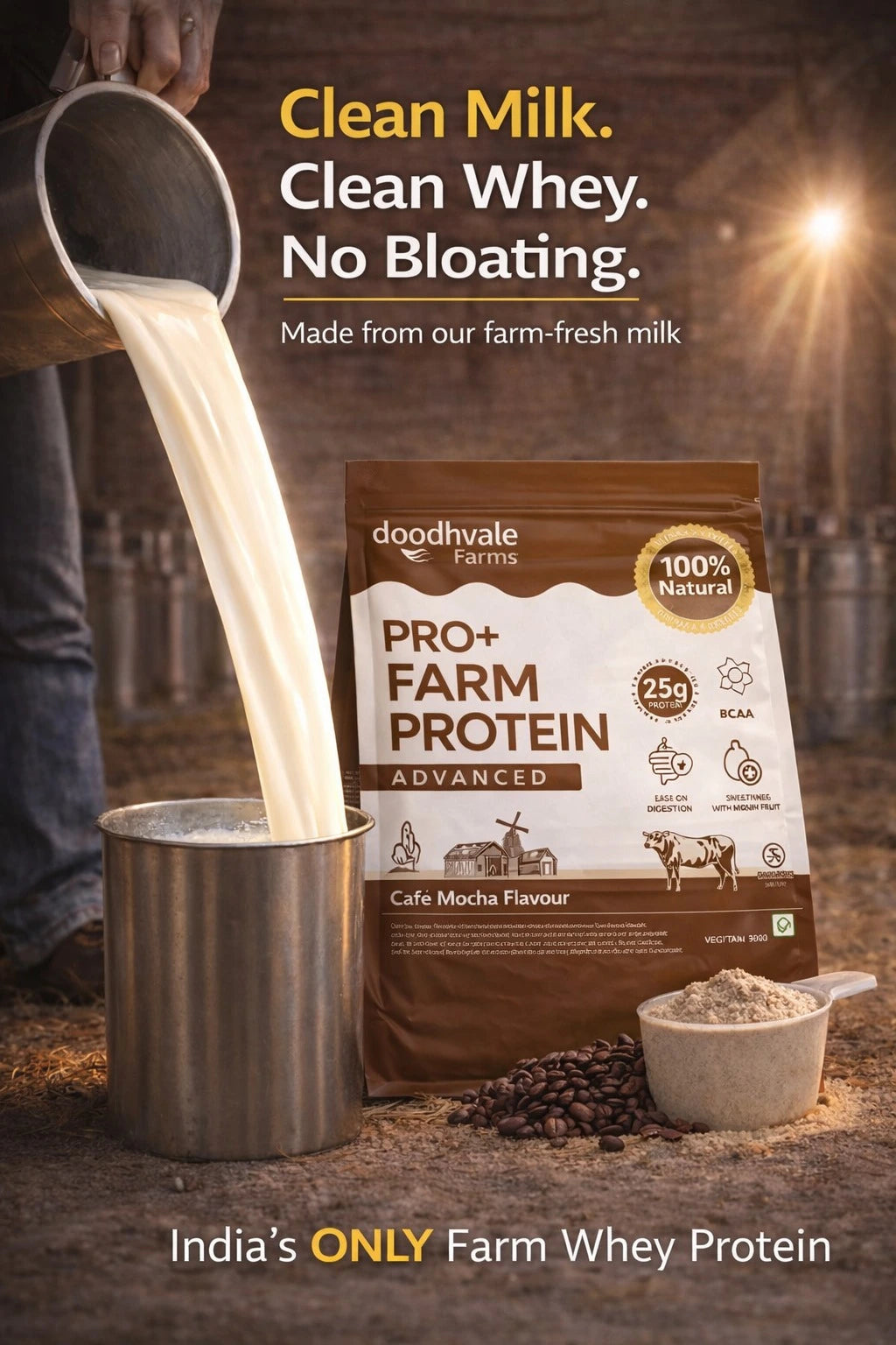 PRO+ Farm Protein Advanced - Cafe Mocha - 25g/scoop + Free Gift