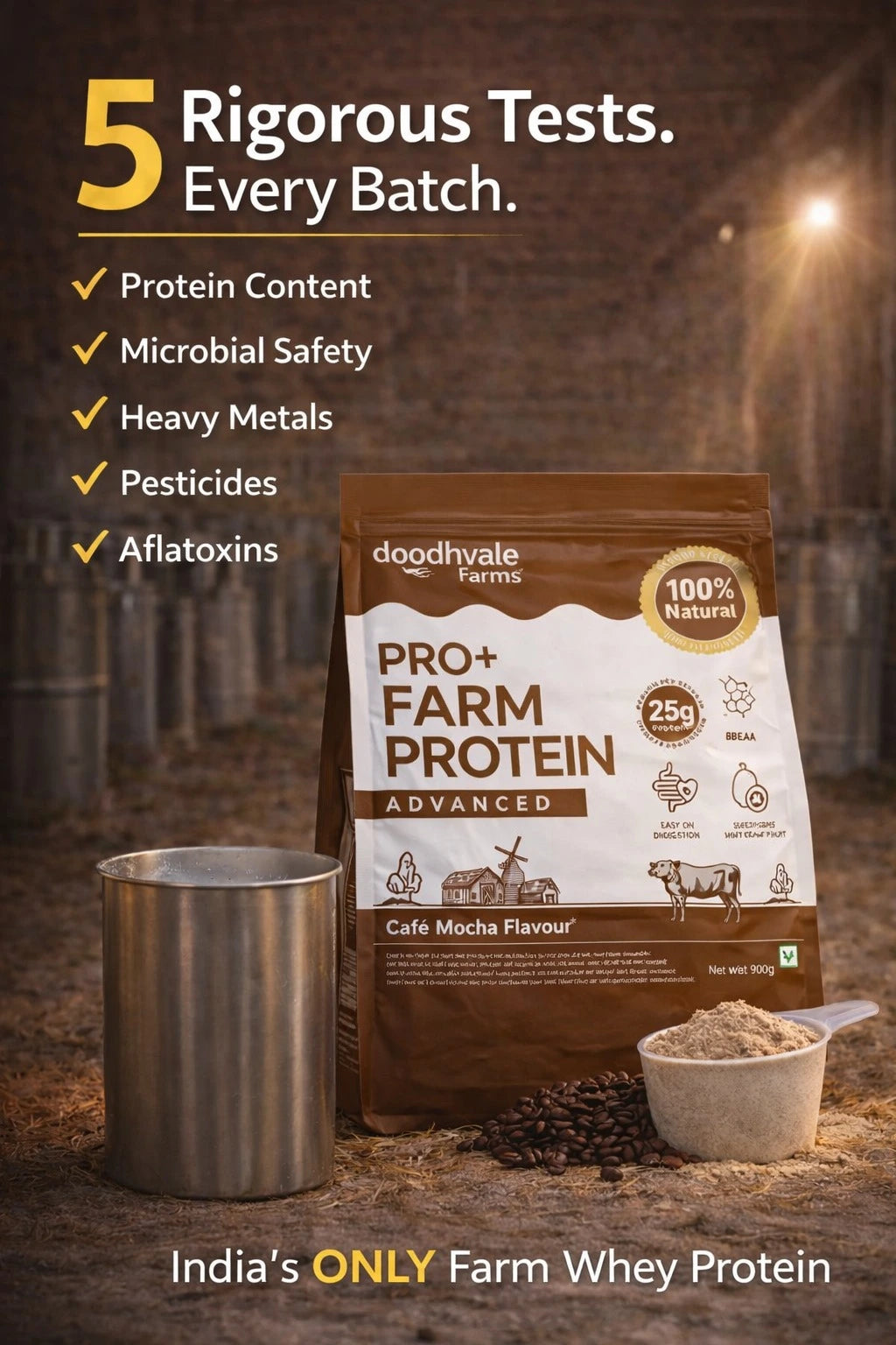 PRO+ Farm Protein Advanced - Cafe Mocha - 25g/scoop + Free Gift