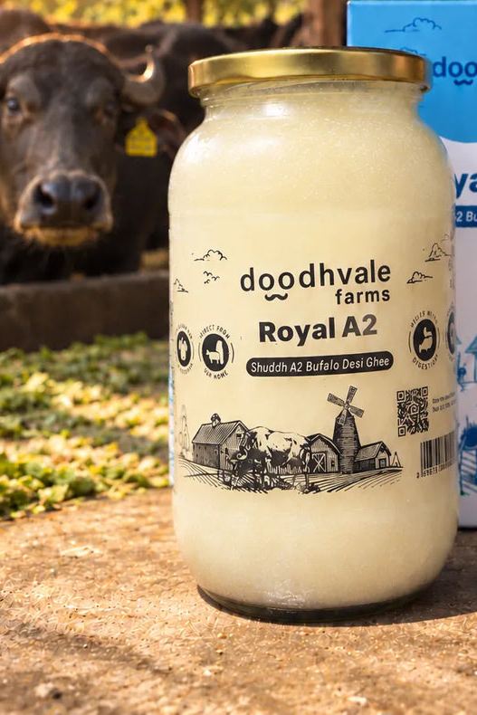 A jar of Doodhvale buffalo ghee